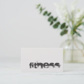 Trendy Ivory Grey Fitness Sport Professional Visitekaartje (Staand voorkant)