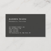 Trendy Ivory Grey Fitness Sport Professional Visitekaartje (Achterkant)