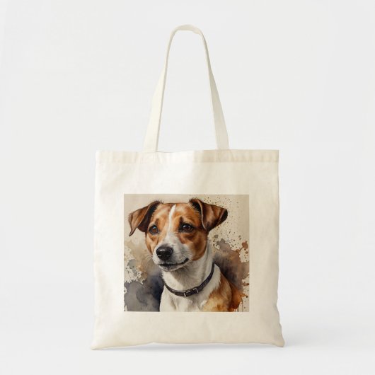 Trendy Jack Russell Terrier aquarel Tote Bag (Voorkant)