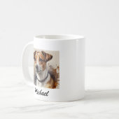 Trendy Jack Russell Terrier Jouw naam op maat toev Koffiemok (Voorkant links)