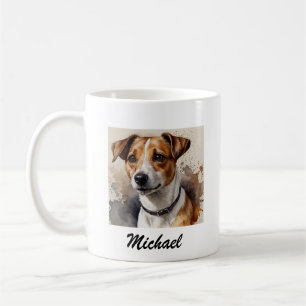 Trendy Jack Russell Terrier Voeg Je Naam Toe Aange Koffiemok