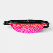 Trendy Jaguar roze gradiënt monogram naam Heuptasje (Voorkant)