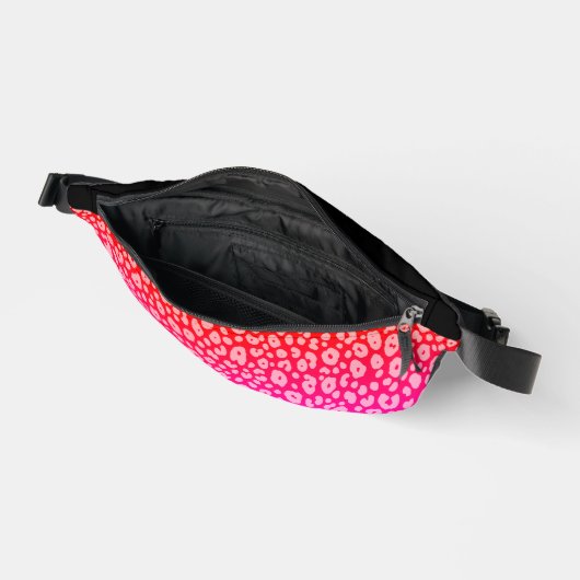 Trendy Jaguar roze gradiënt monogram naam Heuptasje (Open)