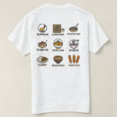 Trendy Japanse keuken illustratieset T-shirt (Design achterkant)