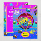 Trendy jaren '80 Retro Style jaren '80 Verjaardags Kaart (Voorkant / Achterkant)