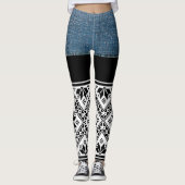 Trendy Jeans en het Bulgaarse Pattern Leggings (Voorkant)
