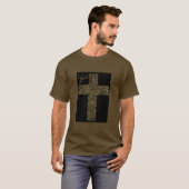 Trendy Jesus Gold Cross T-shirt (Voorkant volledig)