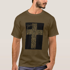 Trendy Jesus Gold Cross T-shirt