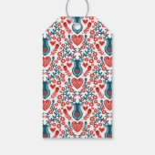 Trendy "Joy" Boho Bauble Foto met kerstfeestdag Cadeaulabel (Achterkant)