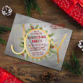 Trendy Joy Pine Boughs Wreath Christmas Party Acryl Uitnodigingen