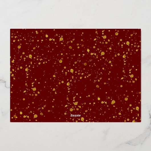 Trendy Joy Pine Boughs Wreath Christmas Party Folie Uitnodiging (Achterkant)