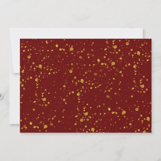 Trendy Joy Pine Boughs Wreath Christmas Party Kaart (Achterkant)