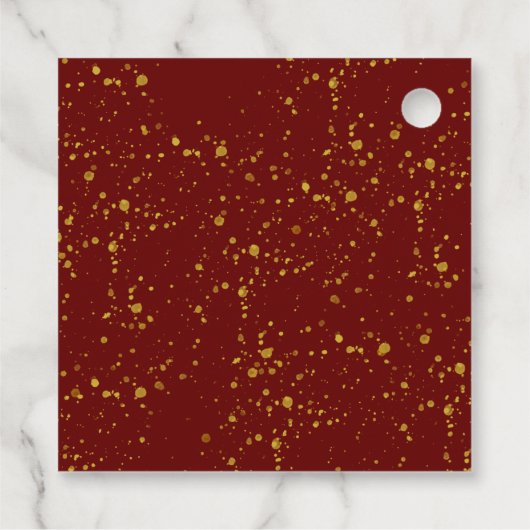 Trendy Joy Pine Boughs Wreath Christmas Photo Bedankjes Labels (Achterkant)