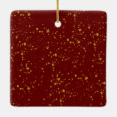 Trendy Joy Pine Boughs Wreath Christmas Photo Keramisch Ornament (Achterkant)