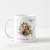 Trendy Joy Pine Boughs Wreath Christmas Photo Koffiemok (Links)