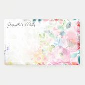 Trendy Joyful Waterverf Flowers 10" x 6" Post-it® Notes (Voorkant)