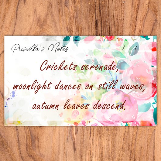 Trendy Joyful Waterverf Flowers 10" x 6" Post-it® Notes