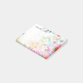 Trendy Joyful Waterverf Flowers 4" x 3" Post-it® Notes (Schuin)