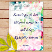 Trendy Joyful Waterverf Flowers 4" x 6" Post-it® Notes