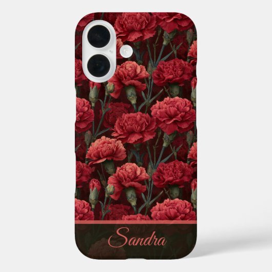 Trendy Jubileum Aandenken Anjer Bloemstuk Case-Mate iPhone Case (Achterkant)