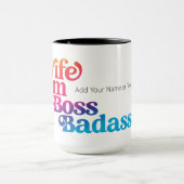 Trendy Jubileum Verjaardag Kerst Gepersonaliseerd Mok (Midden)