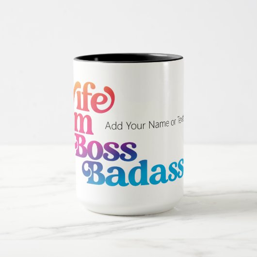 Trendy Jubileum Verjaardag Kerst Gepersonaliseerd Mok (Midden)