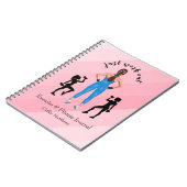 Trendy "Just Work Out" Oefening & Fitness Journal Notitieboek (Linkerzijde)