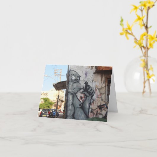 Trendy Kaart van de Nota van de Gorilla (Gele Bloem)