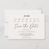 Trendy kalender Sla de datum op met foto Kaart (Voorkant)