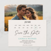 Trendy kalender Sla de datum op met foto Kaart (Voorkant / Achterkant)