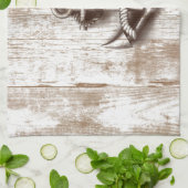 Trendy , kalk-nautisch anker theedoek (Gevouwen)