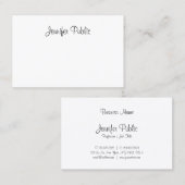 Trendy kalligrafie Handgeschreven Script Elegant T Visitekaartje (Voorkant / Achterkant)