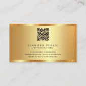 Trendy kalligrafie script Monogram Glamoureus Goud Visitekaartje (Achterkant)