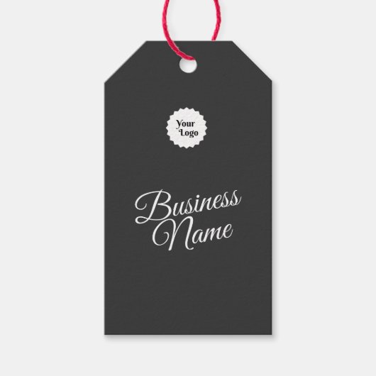 Trendy kalligrafie Script Zwart Wit Cadeaulabel (Voorkant)