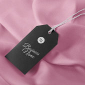 Trendy kalligrafie Script Zwart Wit Cadeaulabel