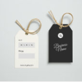 Trendy kalligrafie Script Zwart Wit Cadeaulabel