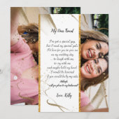 trendy kalligrafie zal mijn bruidsmeisje zijn kaart (Voorkant / Achterkant)