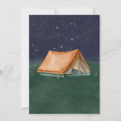 Trendy Kamp Over Slaapfeest Jongens Verjaardagsfee Kaart (Achterkant)