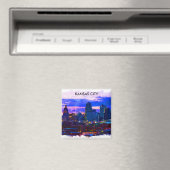 Trendy Kansas City Skyline Travel Waterverf Magneet (Insitu (Vaatwasser))