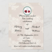  trendy kant leuke lieveheersbeestjes in de liefde kaart (Voorkant / Achterkant)