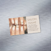 trendy kanten nagels mode beauty SPA nagelsalon Magnetisch Visitekaartje (Voorbeeld)
