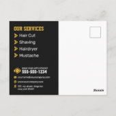 Trendy kapperszaak kapperszaak kapperszaak kapsel briefkaart (Achterkant)