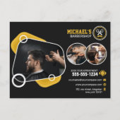 Trendy kapperszaak kapperszaak kapperszaak kapsel briefkaart (Voorkant)