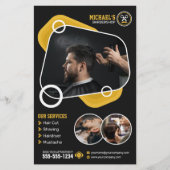 Trendy kapperszaak kapperszaak kapperszaak kapsel flyer (Voorkant)