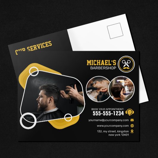 Trendy Kapsalon Haarstyling Kapper Kapsel Briefkaart