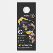Trendy Kapsalon Haarstyling Kapper Kapsel Deurhanger (Voorkant)