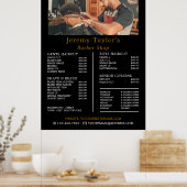 Trendy kapsel, prijslijst heren kappers poster (Keuken)
