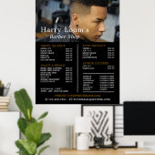 Trendy Kapsel, Prijslijst Herenkappers Poster (Thuiskantoor)
