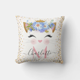 Trendy kat prinses monogram kussen