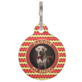 Trendy kattenvadercadeau Chevron Checkers Huisdierpenning